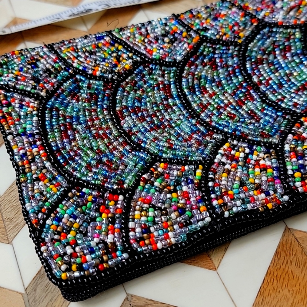 Exquisite Beaded wallet/Cellphone holder long strap